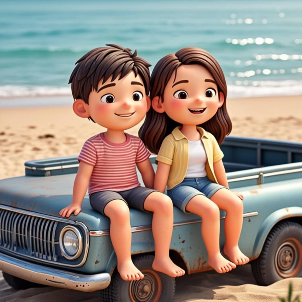 Винтажный отдых на пляже