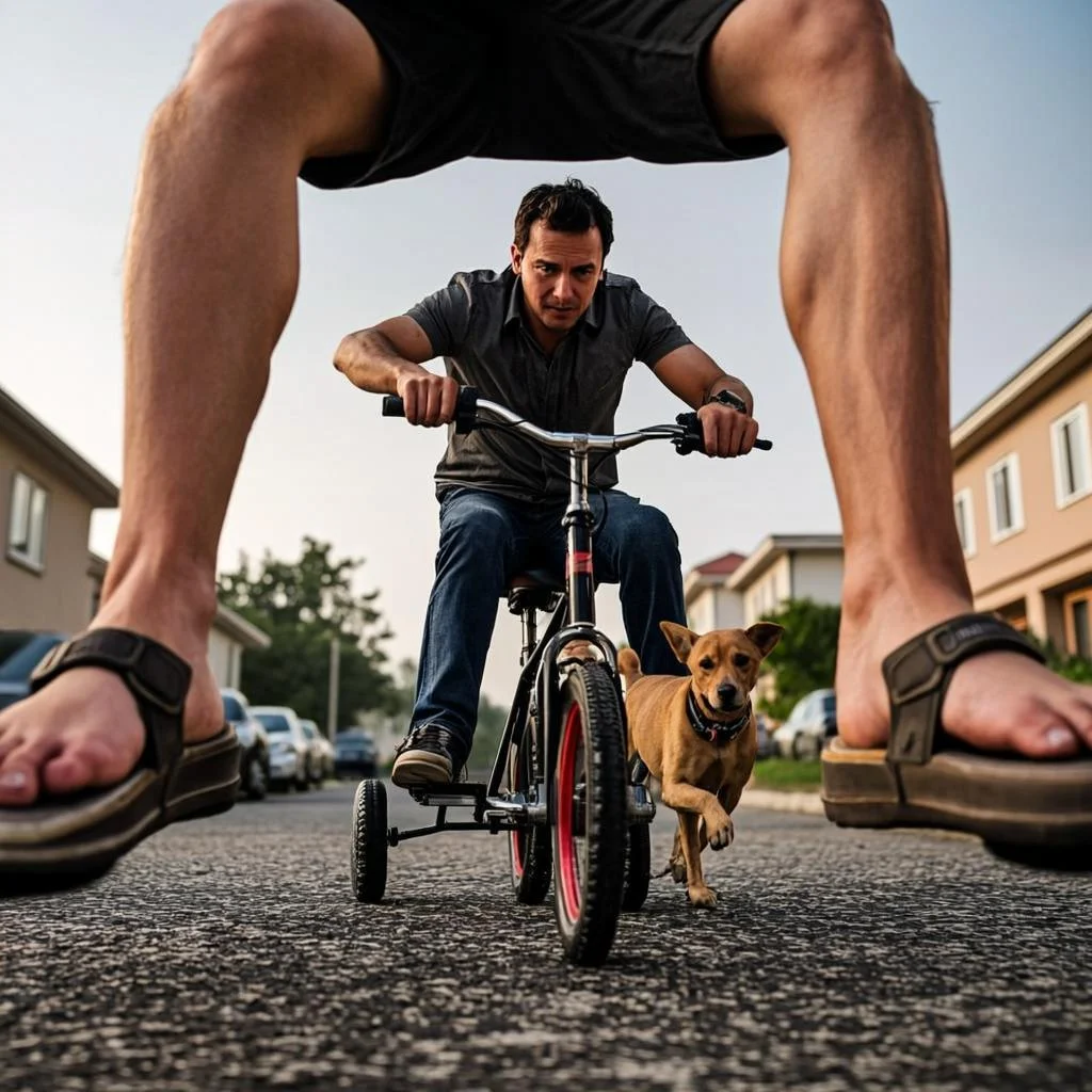 Безумные поездки на трехколесном велосипеде